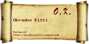 Obradov Kitti névjegykártya